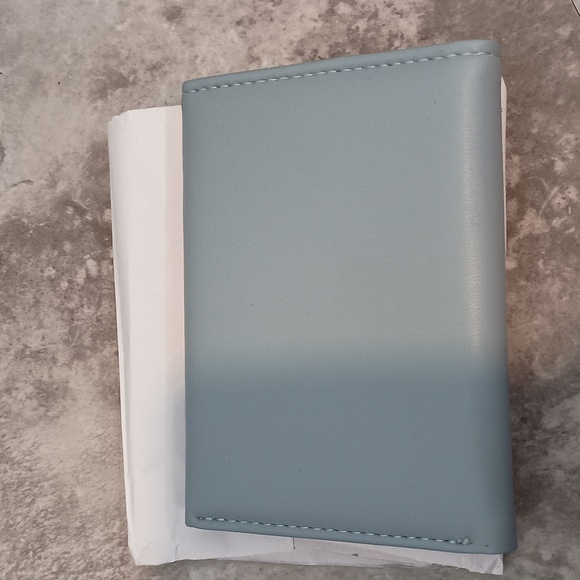 Womens Wallet ID Cardholder Money Compact Kawaii Flower Cute Blue - Picture 7 of 8